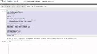 Computing and plotting estimated 95% confidence intervals in Python