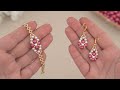 Beaded Bracelet & Earrings Design | Easy Beading Tutorial: How to Make a Pearl Bracelet with Thread