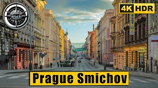 Walking Tour of Smíchov: Between History and Modern Prague 🇨🇿 Czech Republic 4K HDR ASMR