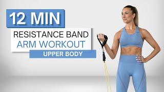12 min RESISTANCE BAND ARM WORKOUT | Upper Body | All Standing
