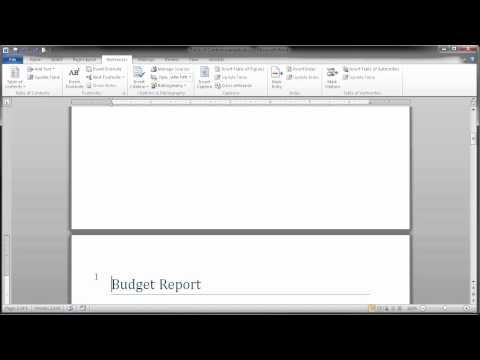 Word 2010 - Create an Automatic Table of Contents Word 2010 - Create an Automatic Table of Contents