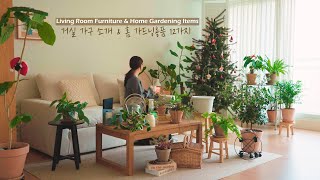 [Vlog] Cozy living room interior with new furniture / 12 useful indoor gardening items