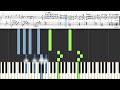 【piano】ドクターＸのテーマ ドクターx ～外科医・大門未知子～ 中級 ピアノ楽譜 score piano tutorial synthesia