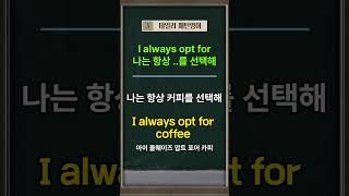 (패턴영어) I always opt for