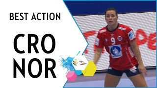 This is one hell of a back court rocket from Nora Mork | Norway vs Croatia | EHF EURO 2016