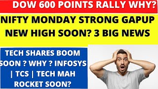 DOW JONES 600 POINTS RALLY💥NIFTY MONDAY GAPUP💥NIFTY 19000 SOON💥 STOCKS TO BUY NOW #SMF#NIFTY