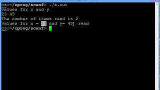 scanf return values