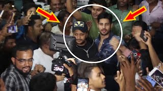 Sidharth Malhotra and  Riteish Deshmukh  spotted at Gaiety galaxy for promoting movie Marjaavan