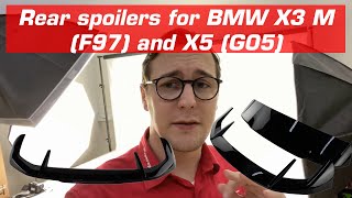 M-Performance rear spoilers for BMW X3M (F97) and X5 (G05)