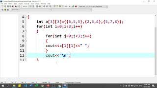 Two Dimensional Array 2D Array with program example - C++ Programming Language [ Hindi ] 42