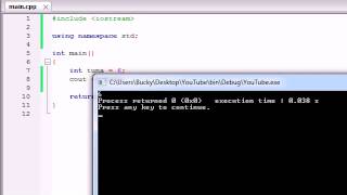 Buckys C++ Programming Tutorials - 4 - Variables
