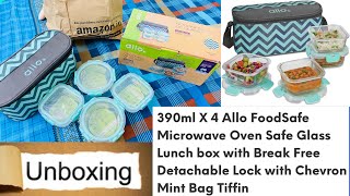 Allo innoware glass lunchbox unboxing || Best lunchbox for office ||