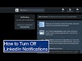 How to Turn Off LinkedIn Notifications