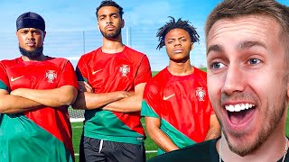 Miniminter Reacts To Extreme World Cup Football Challenges ft Speed