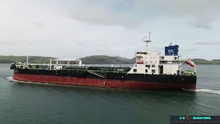 Tanker Yong Bo, Departing Dunedin, New Zealand