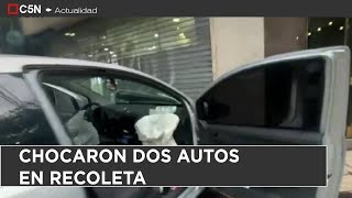 CHOCARON DOS AUTOS EN RECOLETA