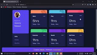 Time Tracking Dashboard | FrontendMentor | Solution | CodeWithAlamin #coding #frontendmentor
