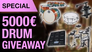 HUGE Drum Giveaway worth over 5000€ | Beyerdynamic, Alesis, Paiste, Mapex, Pearl \u0026 More | Thomann