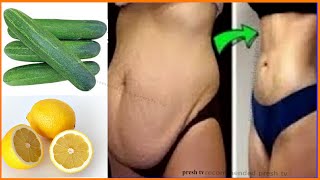 Fastest way to burn belly fat for women naturally with lemon cucumber cinnamon water