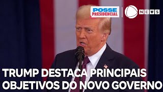 Donald Trump destaca principais objetivos do novo governo