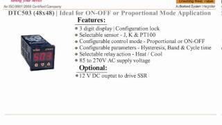 DIGITAL TEMPERATURE CONTROLLER ON/OFF PID PROGRAMMABLE DTC 503 SELEC