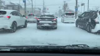 【ドライブレコーダー】風。雪の降る札幌。北区～中央区 TOYOTAアクア車載動画