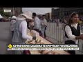 french president emmanuel macron cuts a giant cake in elysee palace world news wion