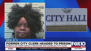 Former city clerk sentenced to prison for embezzlement