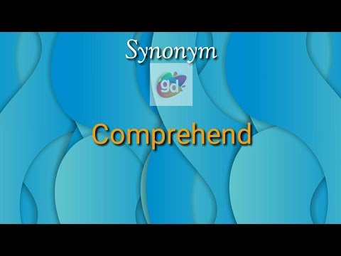 What is the synonym of comprehend?