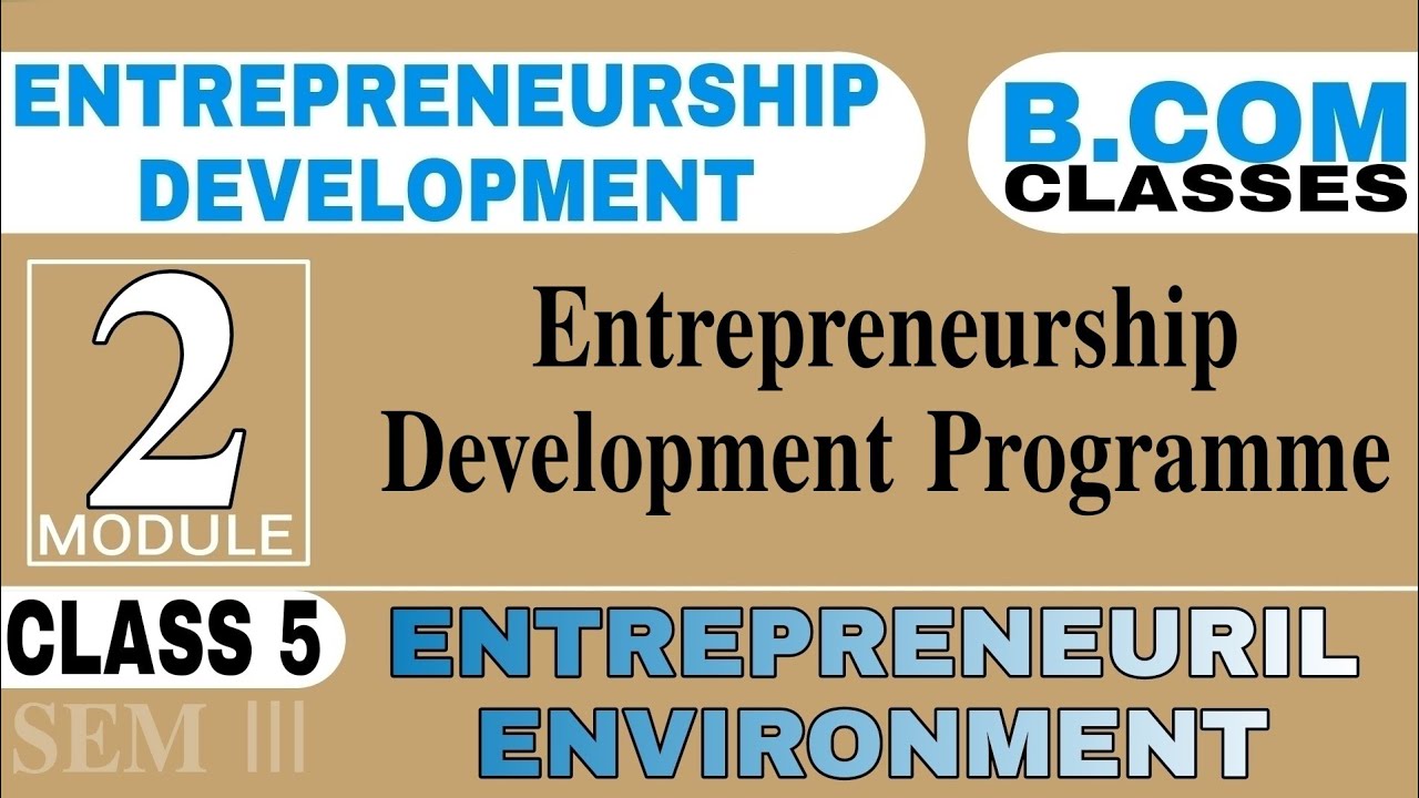 Kerala University B.Com 3rd Semester|Entrepreneurship Development ...