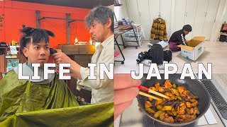 [Vlog] Japonların günlük yaşamı 🇯🇵, berberde saç kestirmek için harika bir gün.