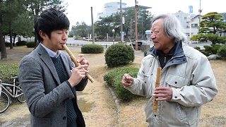 鹿児島）薩摩伝統の楽器「天吹」　記者も四苦八苦