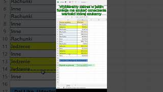 💰 Niezawodny Excel Hack: Oblicz Wydatki na Jedzenie w Sekundę z SUMA.JEŻELI!  #excel #exceltips