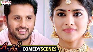 Nithin Hilarious Comedy Scenes || A Aa 2  Hindi Dubbed Full Movie @adityamovies