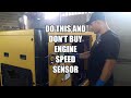 Generator's  engine speed sensor problems and symptoms