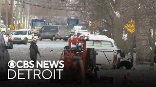 Water main break causes neighborhood flooding in southwest Detroit