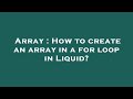 Array : How to create an array in a for loop in Liquid?