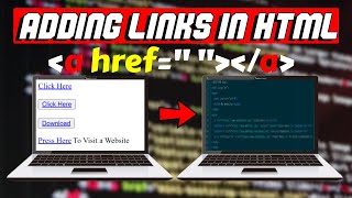How to Add Links in Html (Anchor Tag) | Html Tutorial for Beginners