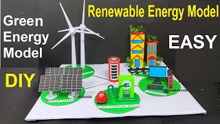 renewable energy model - green energy model science project for exhibition - diy | howtofunda