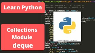 Python programming for beginners: Collection Module and deque