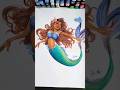 Drawing ariel the little mermaid halle bailey 🧜‍♀️ #shorts #drawing #ariel  #hallebailey #mermaid