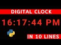 Digital clock in python | Tech Projects | Python projects for beginners