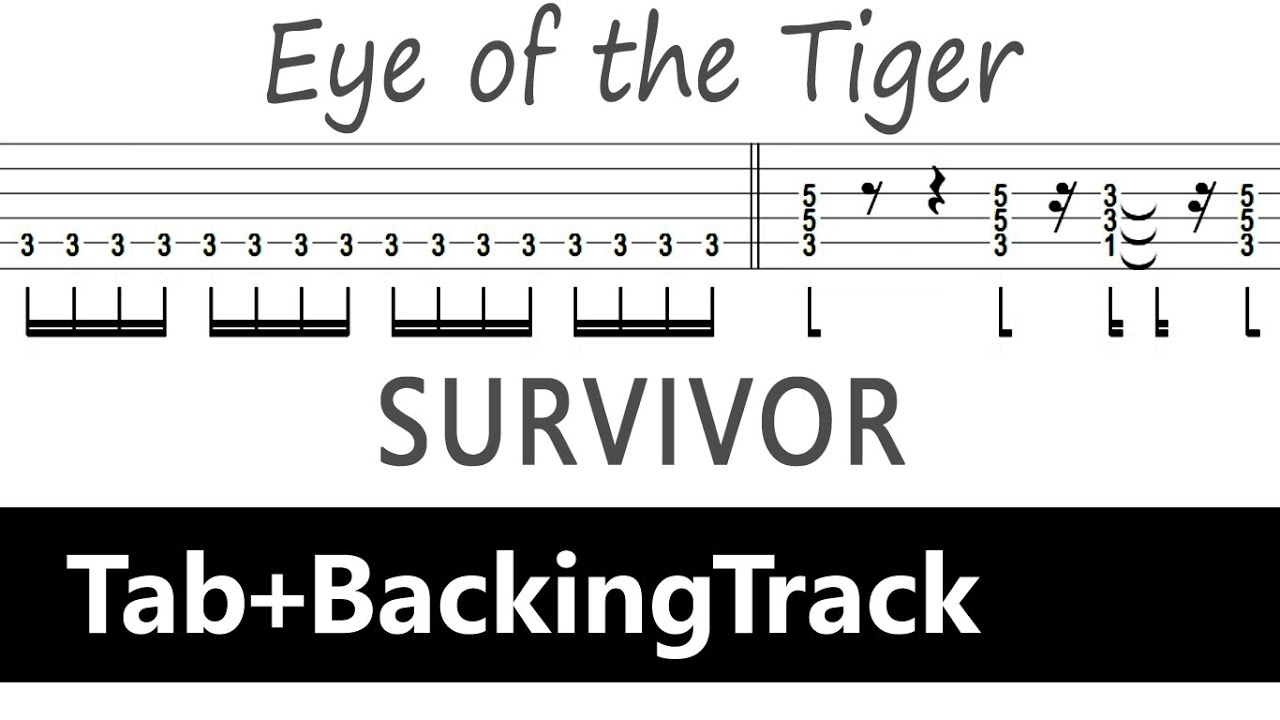 Survivor - Eye Of The Tiger / Guitar Tab+BackingTrack - YouTube