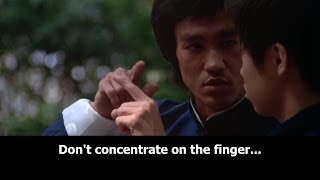 Bruce Lee - finger pointing at the moon (commentary in description)