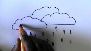 HOW TO  DRAW THE RAINING CLOUD