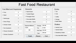 How to Create a Fast Food Restaurant Systems in Visual Basic.Net - Full Tutorial