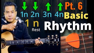 My First Guitar Lesson (Pt 6) How to Play Rhythm Guitar With A Guitar Pick. For Absolutely Beginner