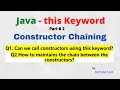 Java Selenium # 6 | this keyword Part # 2 | How Constructor Chaining Works in Java | NATASA Tech