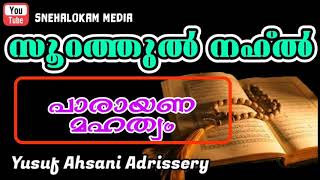 സൂറത്തു നഹ്ൽ (النحل)പാരായണ മഹാത്മ്യവും പ്രതിവിധിയും | യൂസുഫ് അഹ്സനി ആദൃശ്ശേരി