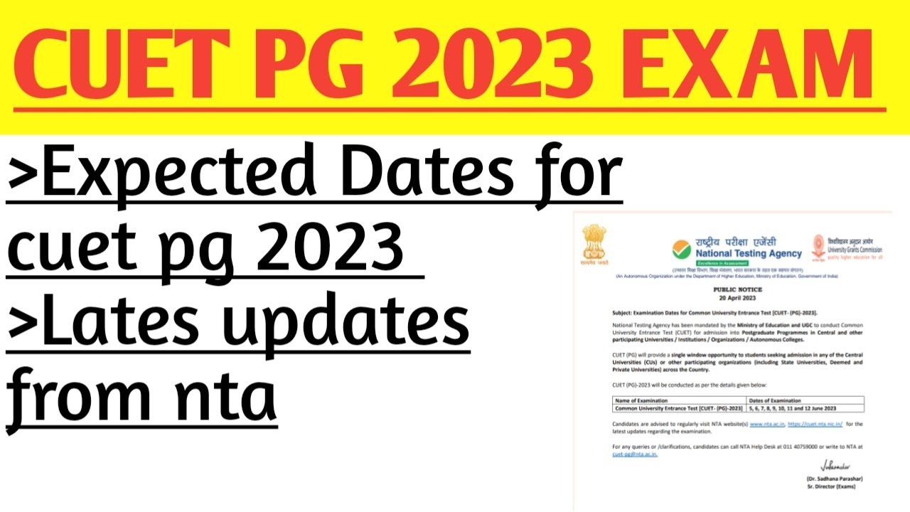 Cuet Pg 2023||Examination Dates For Cuet Pg 2023||cuet Pg Exam 2023 ...